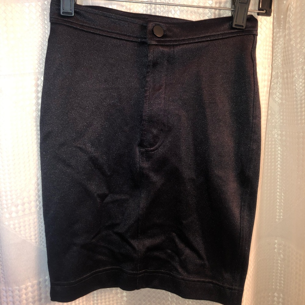 Black mini disco skirt
